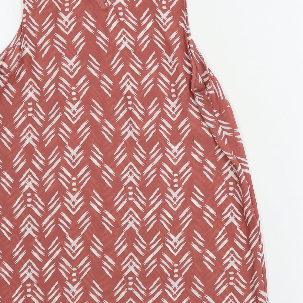 Primark  Womens Pink Geometric  Basic T-Shirt Size 6