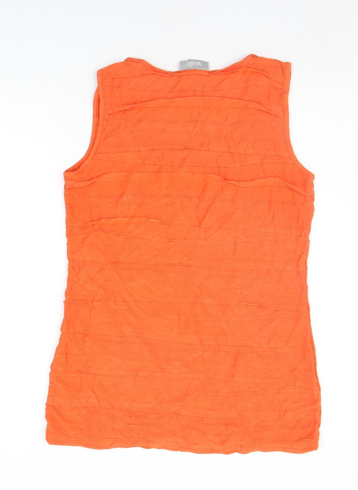 Wallis Womens Orange   Basic Tank Size 12