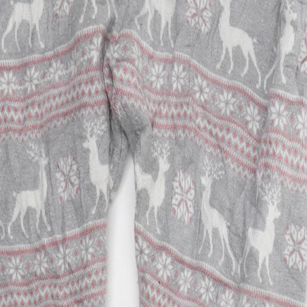 Primark Womens Grey Geometric  Top Pyjama Pants Size L