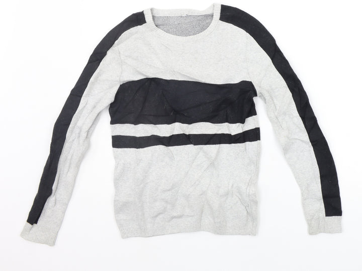 Marks and Spencer Girls Grey   Pullover Jumper Size 9-10 Years