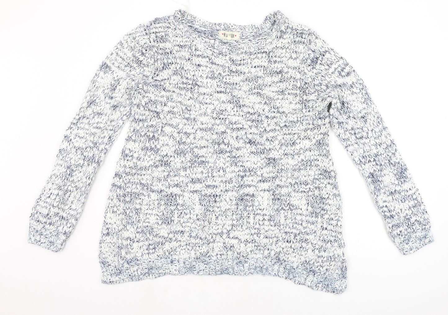 New Look Womens White   Pullover Jumper Size L