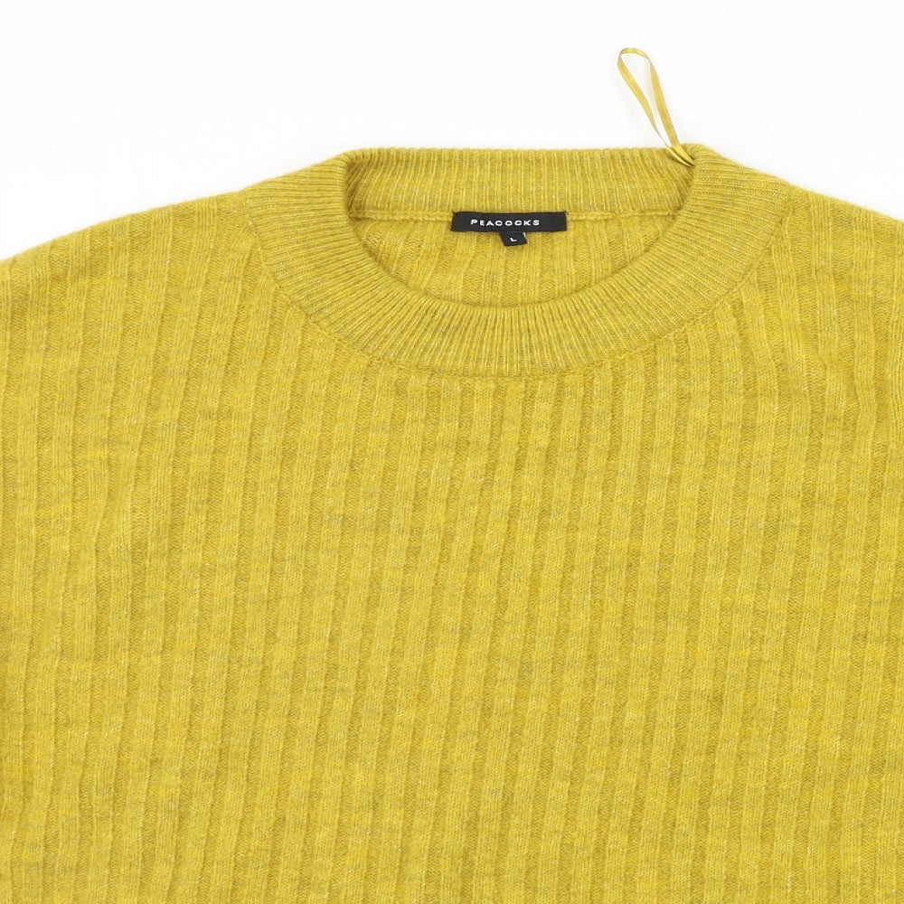 Peacocks Womens Yellow   Pullover Jumper Size L
