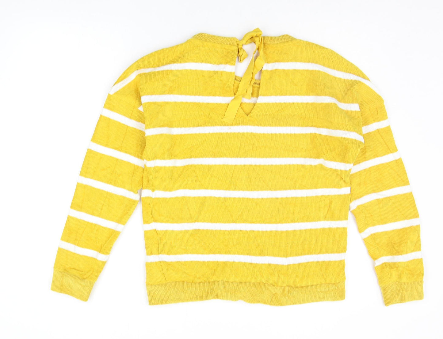 NEXT Womens Yellow Polka Dot  Pullover Jumper Size S
