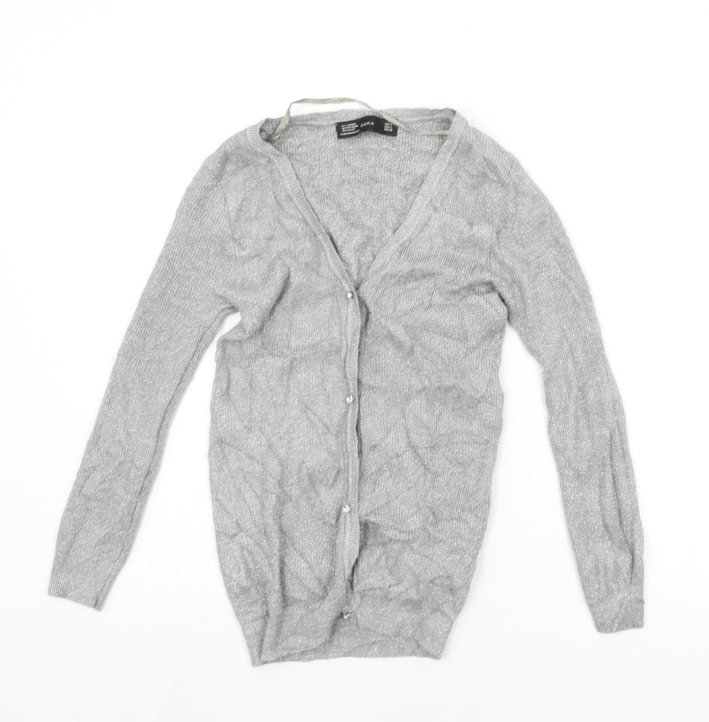 Zara Womens Grey   Cardigan Jumper Size L