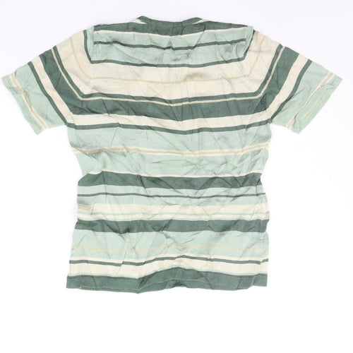 Marks and Spencer Womens Green Striped  Pullover Jumper Size 14
