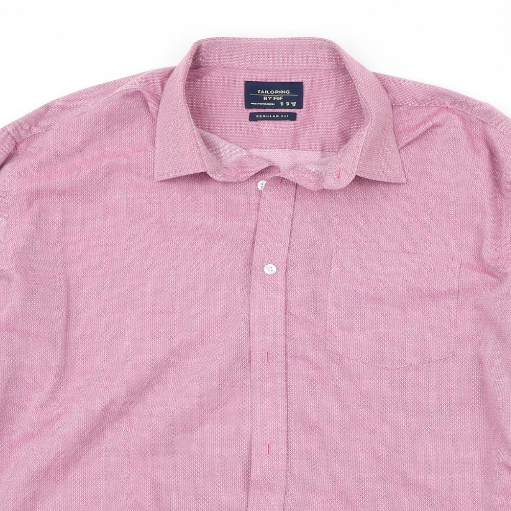 F&F Mens Pink    Button-Up Size 17