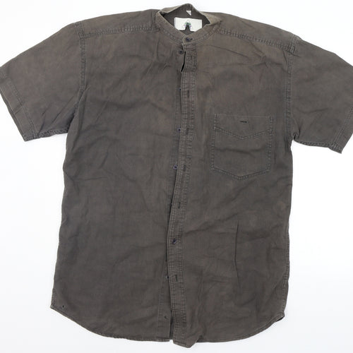 Preworn Mens Brown    Button-Up Size S