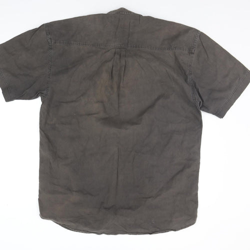 Preworn Mens Brown    Button-Up Size S