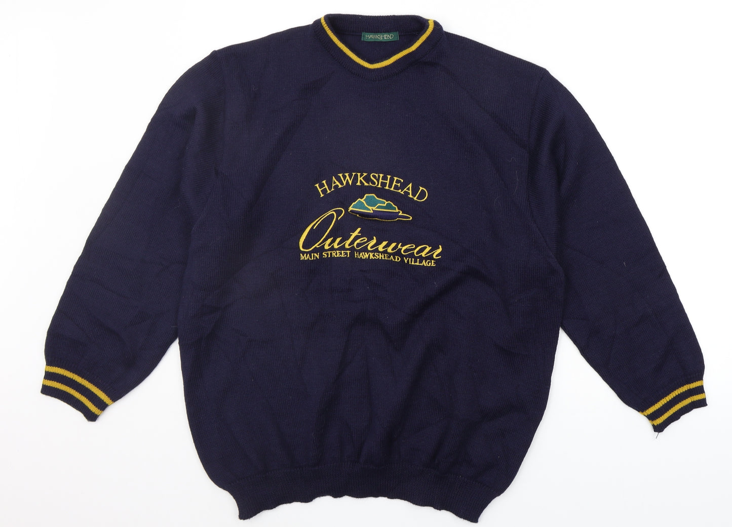 Hawkshead Mens Blue   Pullover Jumper Size L