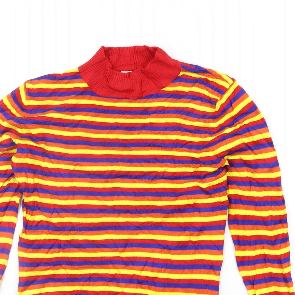 Lauren Taylor Womens Multicoloured Striped  Pullover Jumper Size S