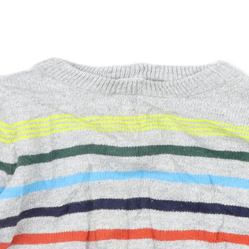 Gap Girls Grey Striped  Pullover Jumper Size 2 Years
