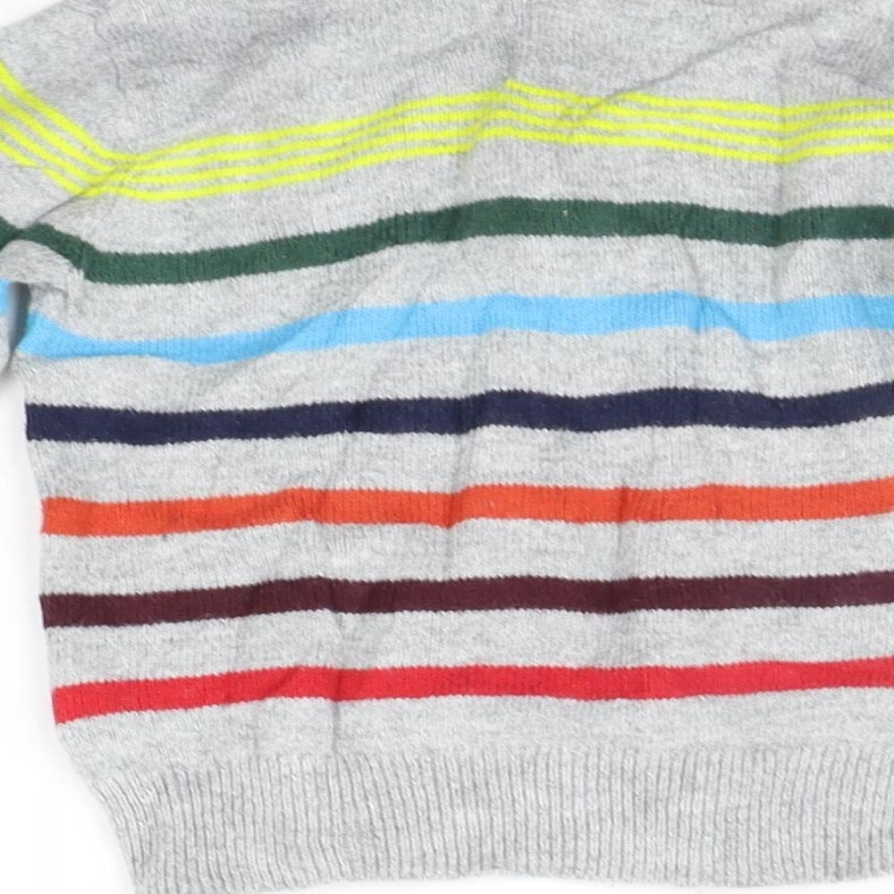Gap Girls Grey Striped  Pullover Jumper Size 2 Years