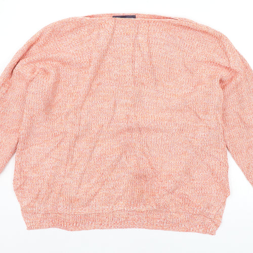 Marks and Spencer Womens Orange   Pullover Jumper Size L
