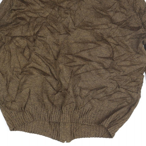 BORNDADO Womens Brown   Full Zip Jumper Size L