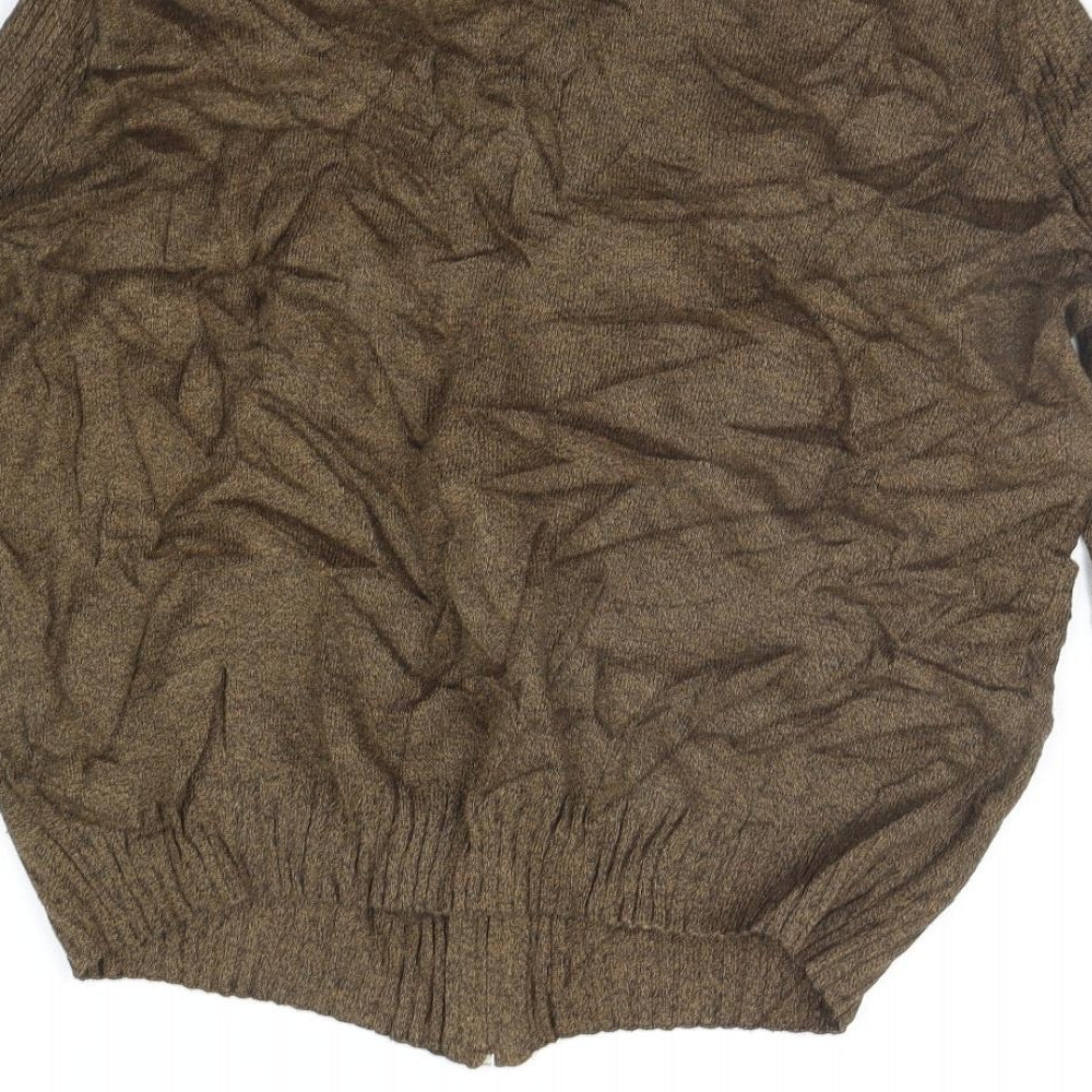 BORNDADO Womens Brown   Full Zip Jumper Size L