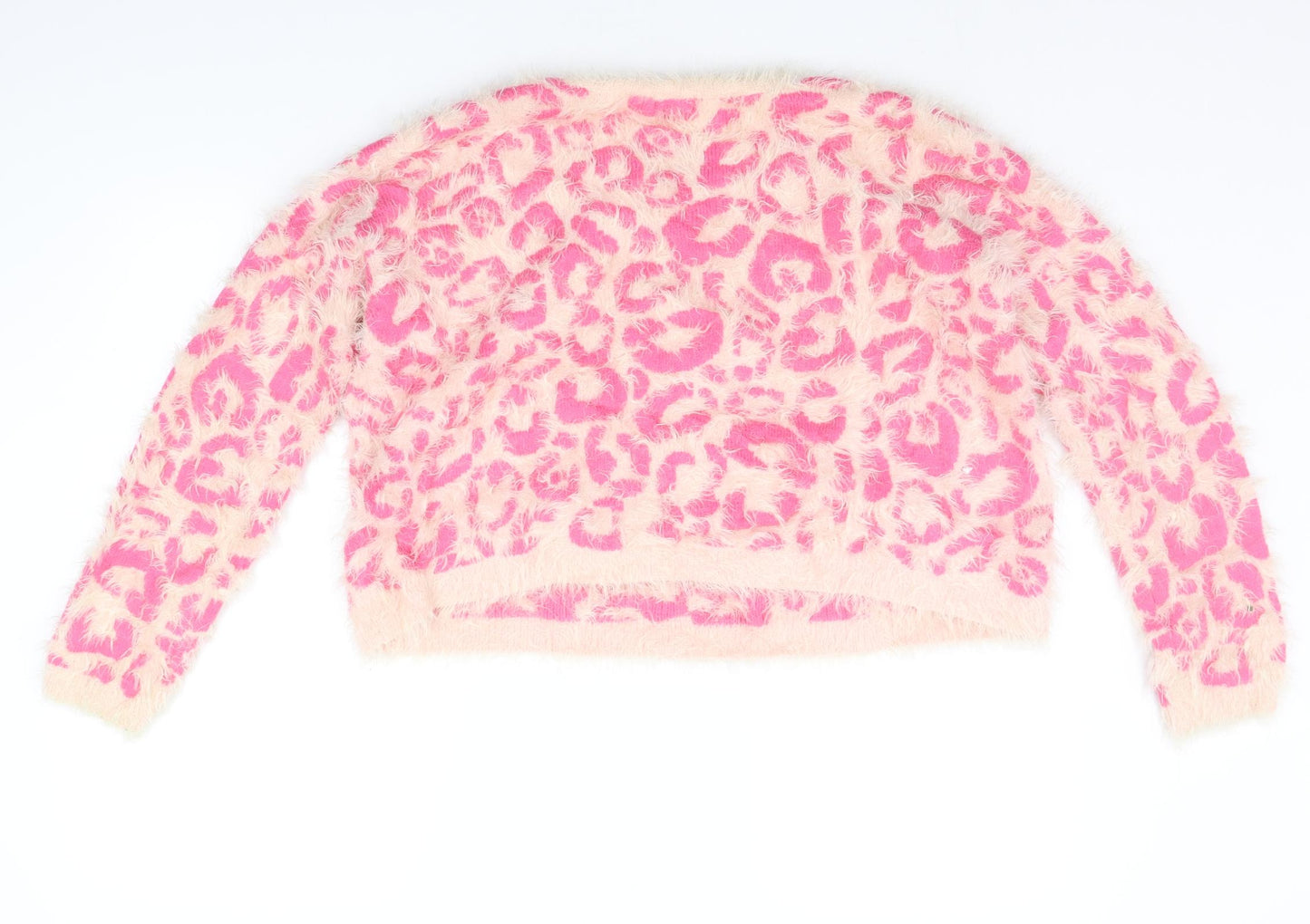 River Island Womens Pink Animal Print  Pullover Jumper Size 10