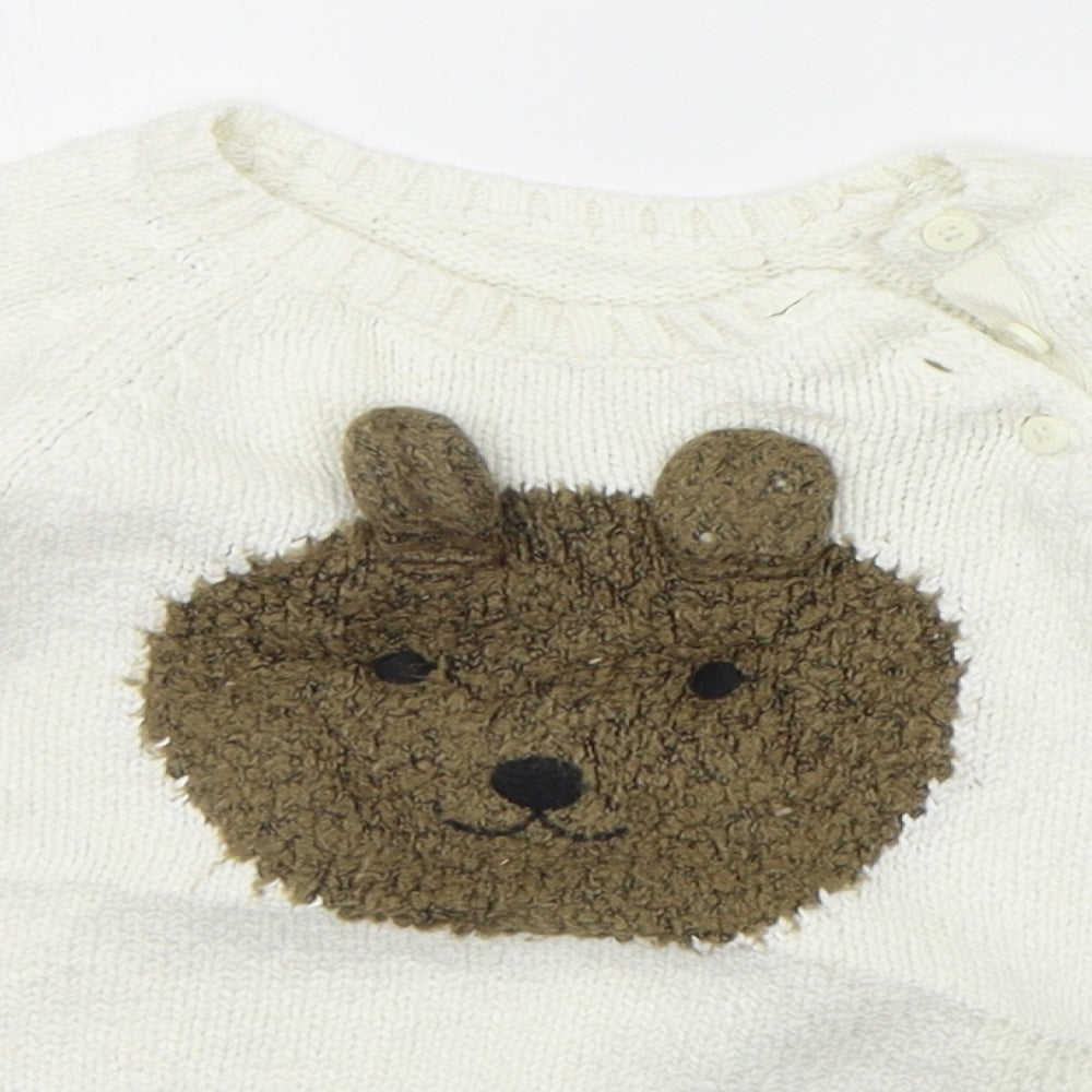TU Baby White   Pullover Jumper Size 18-24 Months  - RABBIT