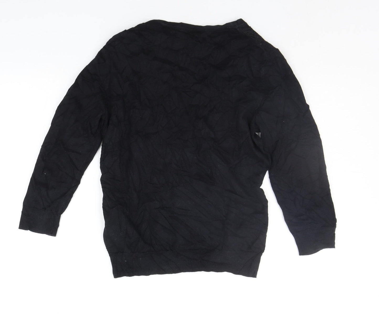 H&M Womens Black Houndstooth  Cardigan Jumper Size S