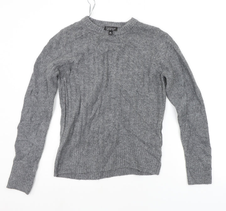 Topshop Womens Grey   Pullover Jumper Size 10