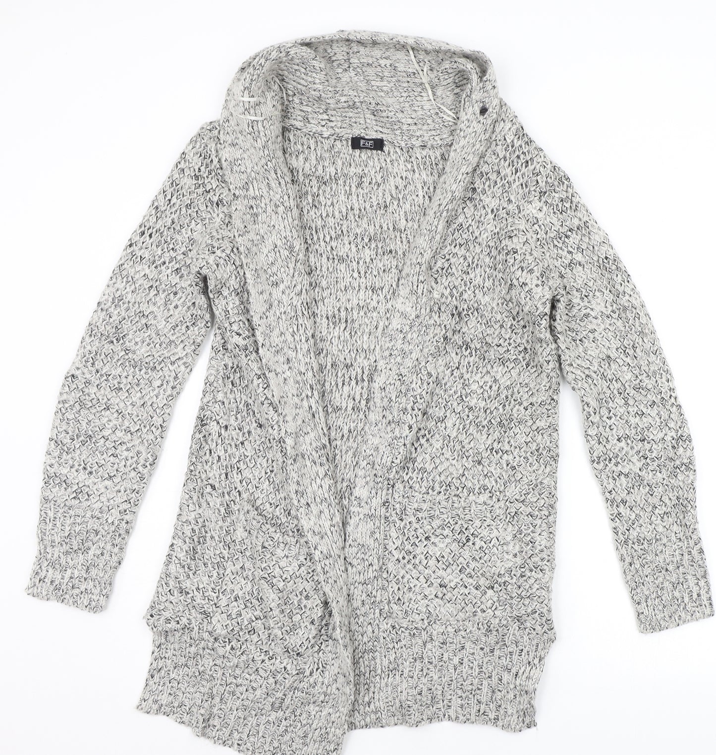 F&F Womens Grey   Cardigan Jumper Size 10