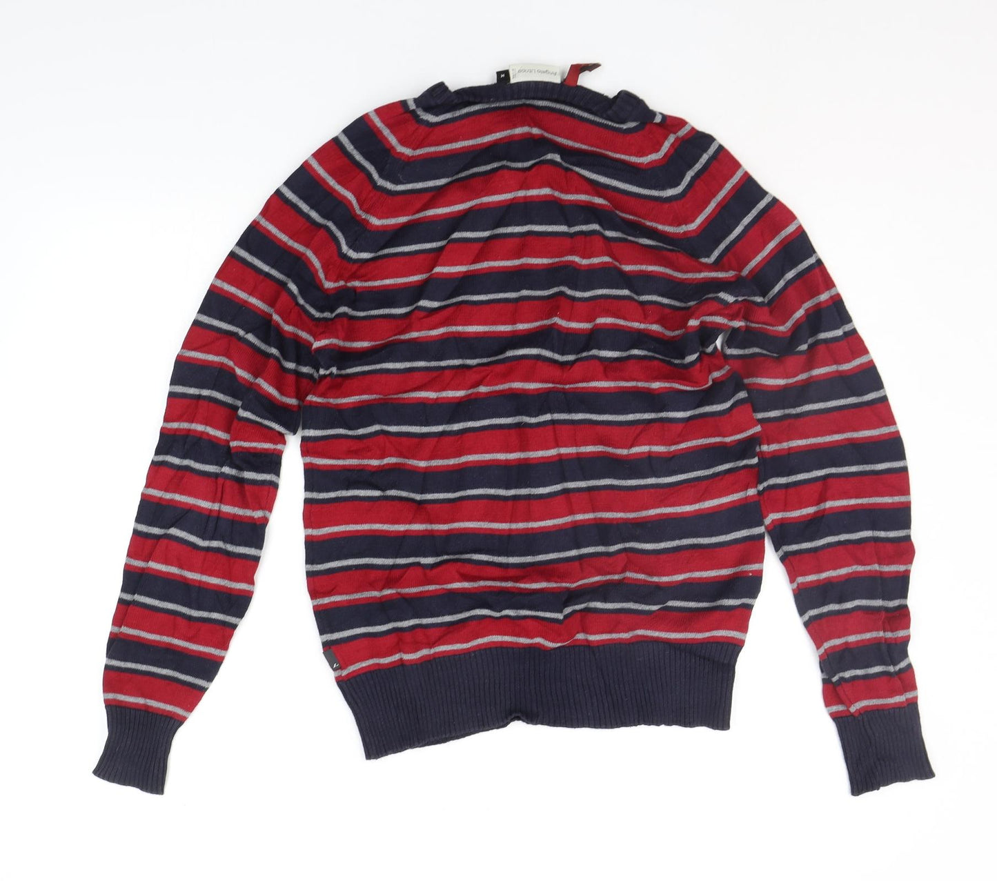 Angelo Litrico Womens Red Striped  Pullover Jumper Size M