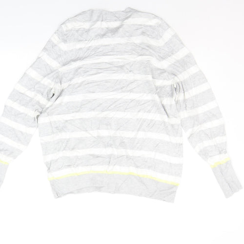 F&F Womens Grey Striped  Pullover Jumper Size 18
