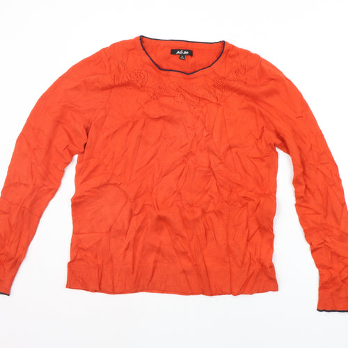 Belle Vere Womens Orange   Pullover Jumper Size XL