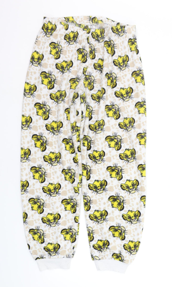 LOVE TO LOUNGE Womens Beige Solid Top Pyjama Pants Size M