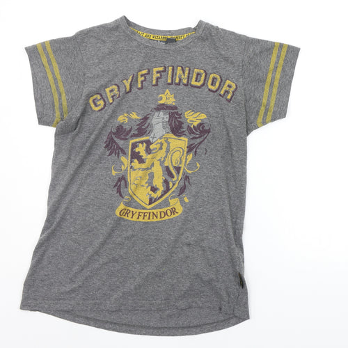 LOVE TO LOUNGE Womens Grey   Basic T-Shirt Size XS  - Gryffindor