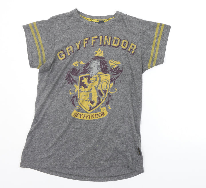 LOVE TO LOUNGE Womens Grey   Basic T-Shirt Size XS  - Gryffindor