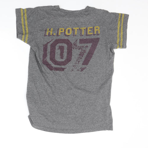 LOVE TO LOUNGE Womens Grey   Basic T-Shirt Size XS  - Gryffindor