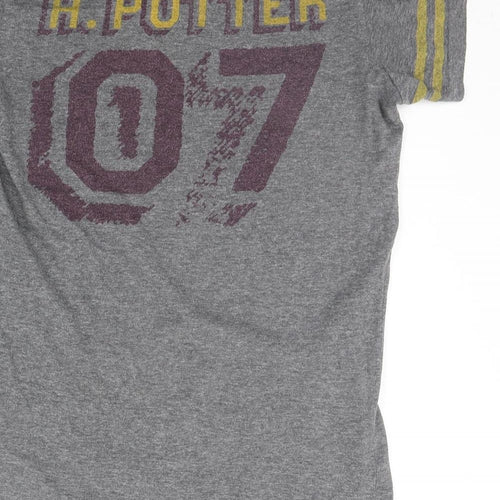 LOVE TO LOUNGE Womens Grey   Basic T-Shirt Size XS  - Gryffindor