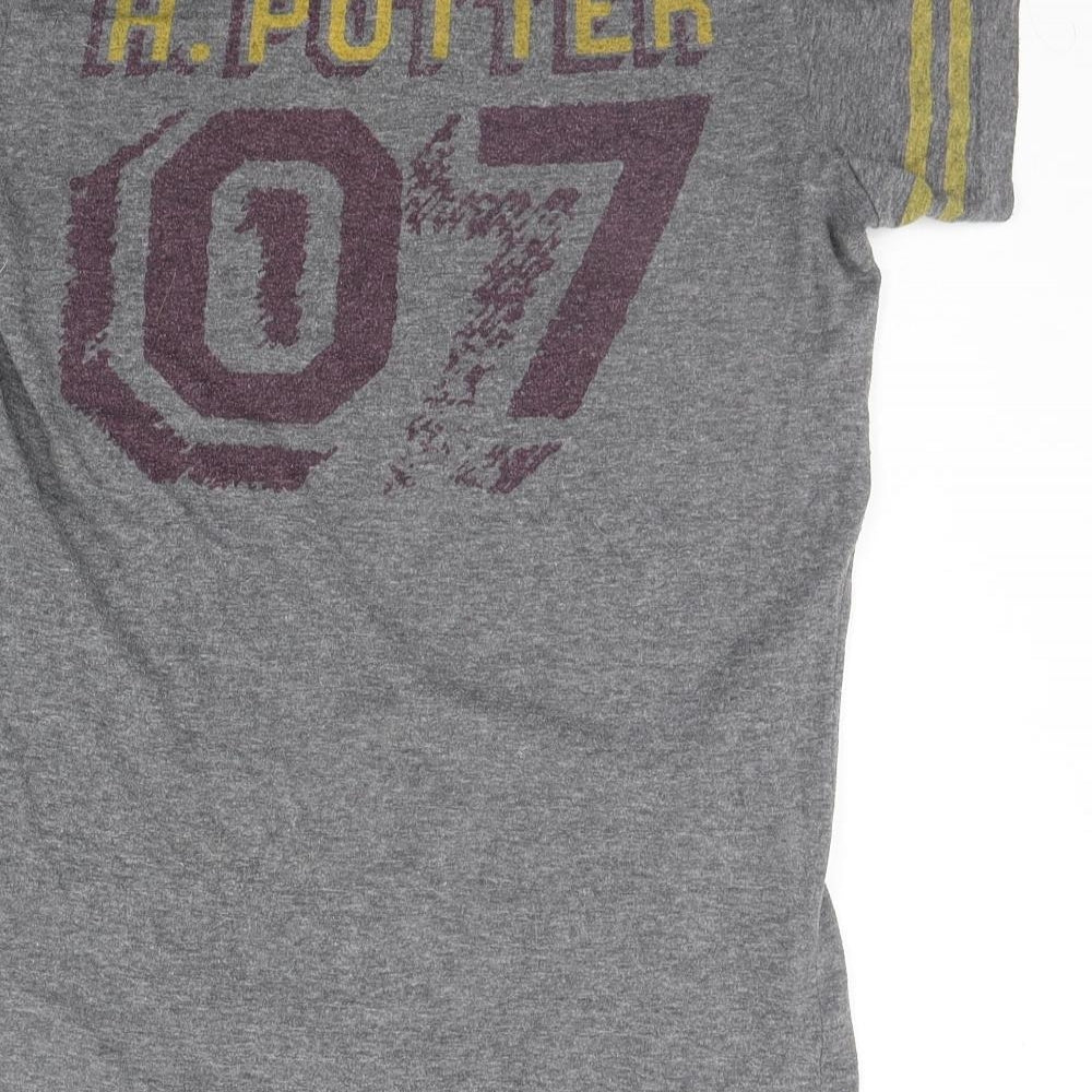 LOVE TO LOUNGE Womens Grey   Basic T-Shirt Size XS  - Gryffindor