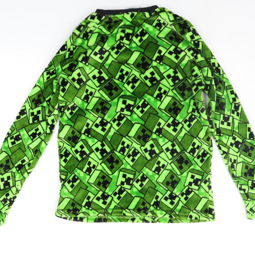 Primark Girls Green Solid  Top Pyjama Top Size 13-14 Years  - MINECRAFT