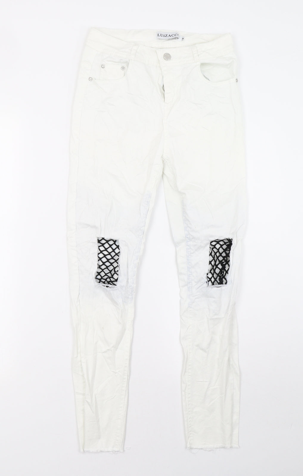 luizacco Womens White   Trousers  Size M L26 in
