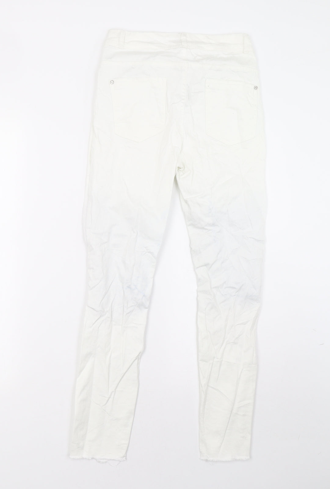 luizacco Womens White   Trousers  Size M L26 in