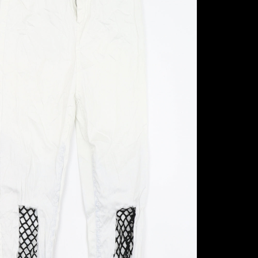 luizacco Womens White   Trousers  Size M L26 in