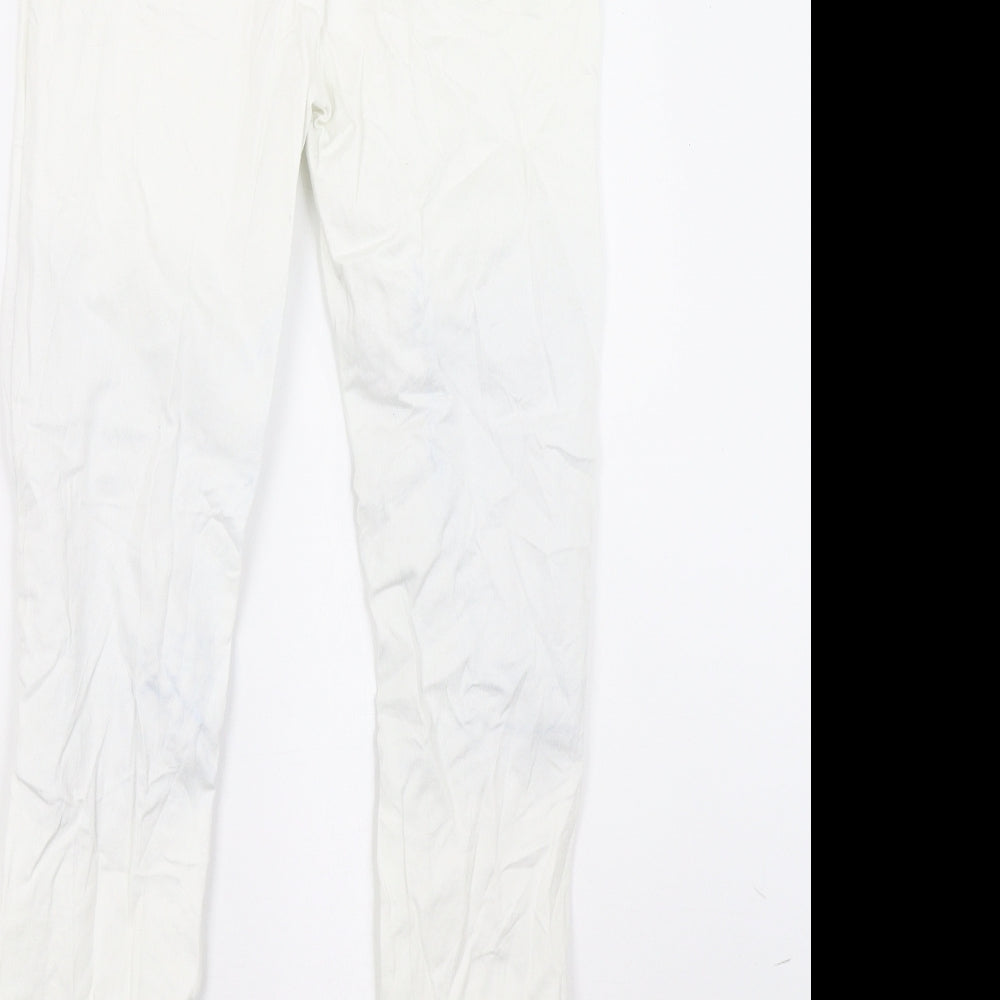 luizacco Womens White   Trousers  Size M L26 in