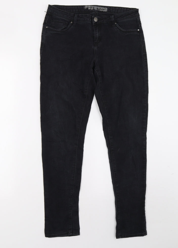 Primark Womens Black Denim Skinny Jeans Size 10 L30 in