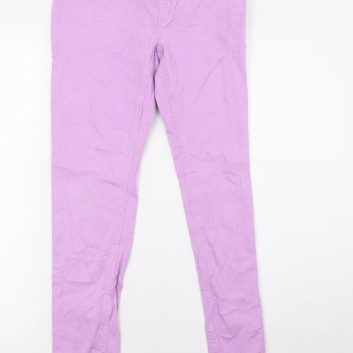 ever me Womens Purple  Denim Jegging Trousers Size 10 L30 in