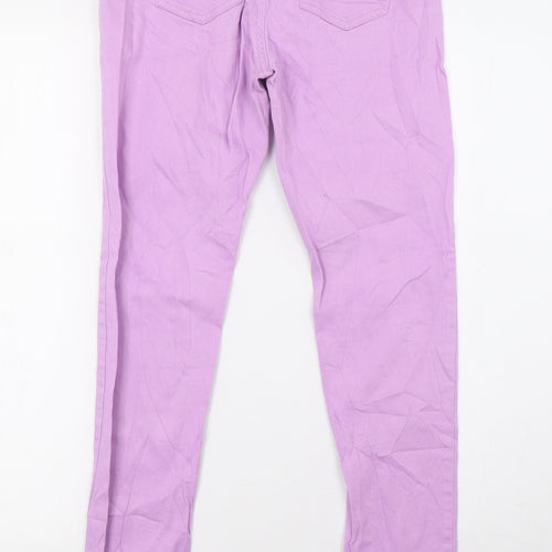 ever me Womens Purple  Denim Jegging Trousers Size 10 L30 in