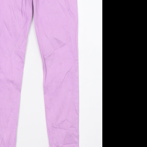 ever me Womens Purple  Denim Jegging Trousers Size 10 L30 in