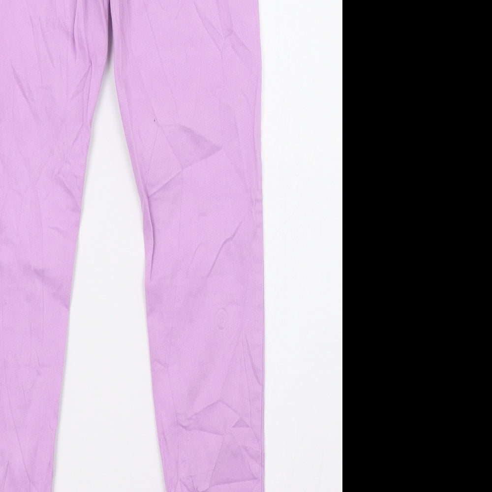 ever me Womens Purple  Denim Jegging Trousers Size 10 L30 in