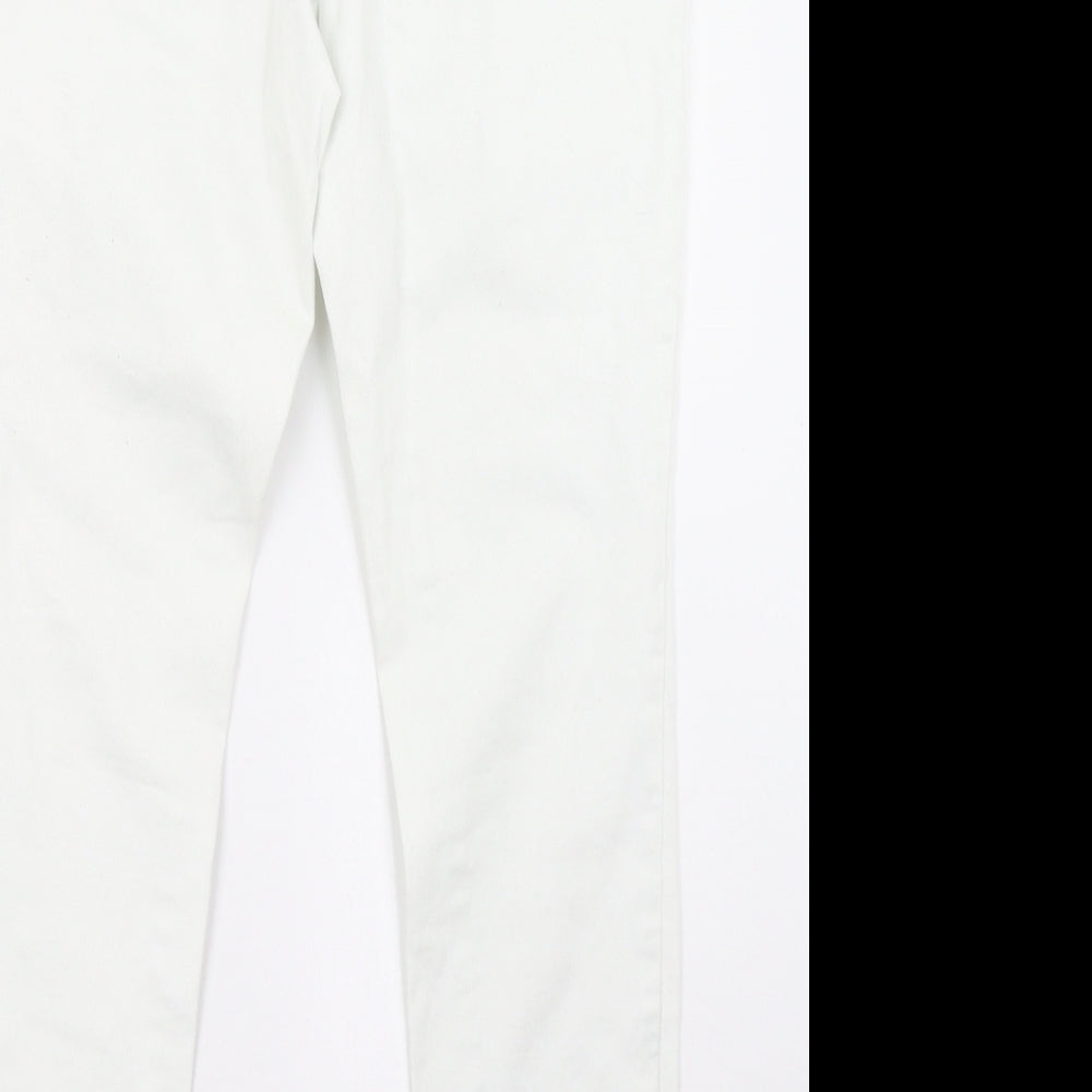 NEXT Womens White  Denim Skinny Jeans Size 14 L30 in