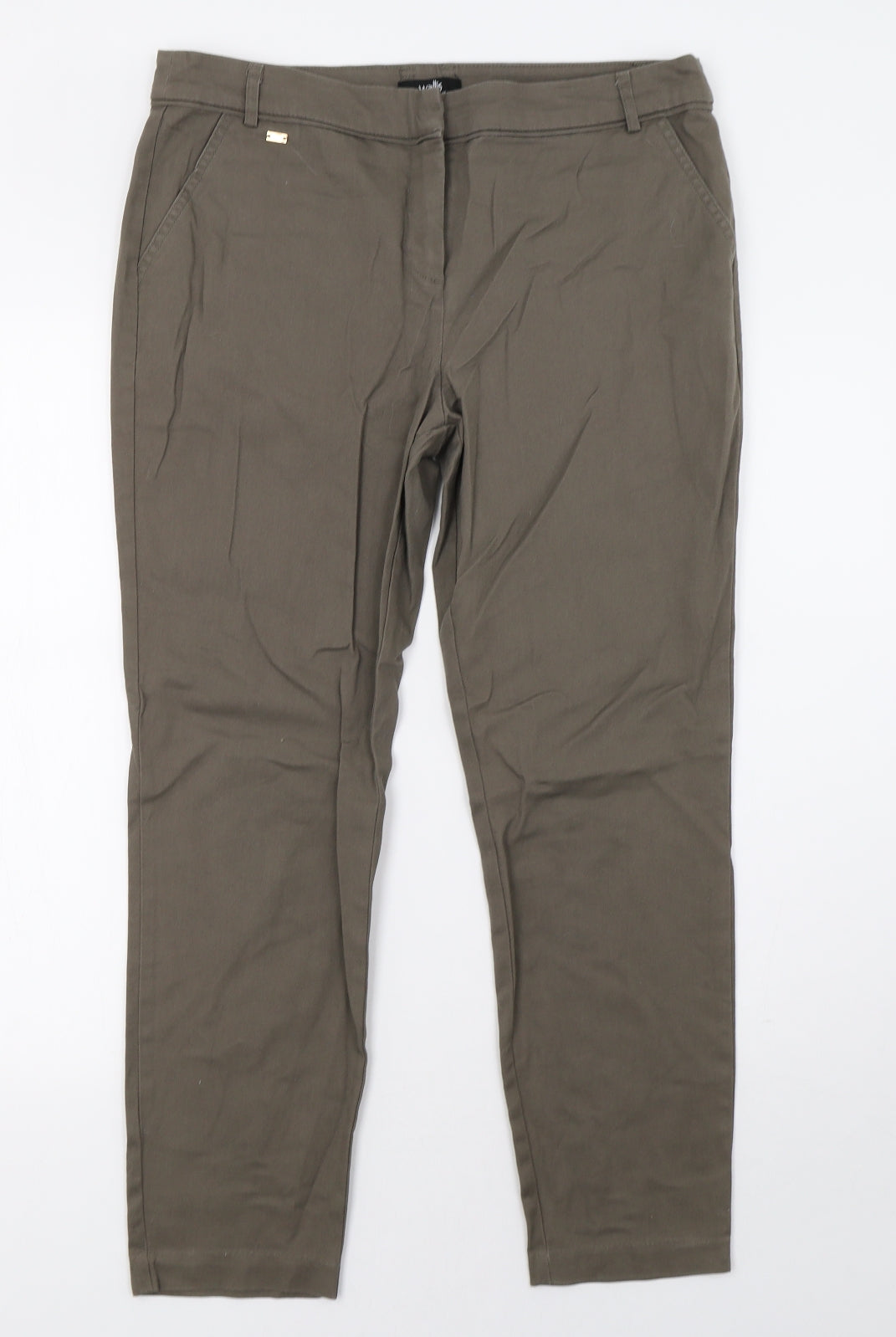 Wallis Womens Green   Trousers  Size 14 L29 in