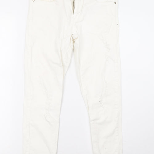 Zara Womens White  Denim Skinny Jeans Size 8 L26 in