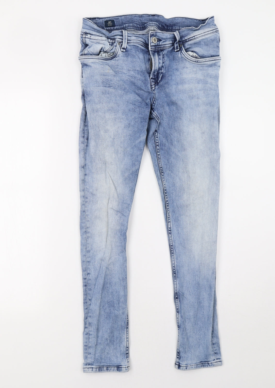 pepe Womens Blue  Denim Straight Jeans Size 8 L28 in