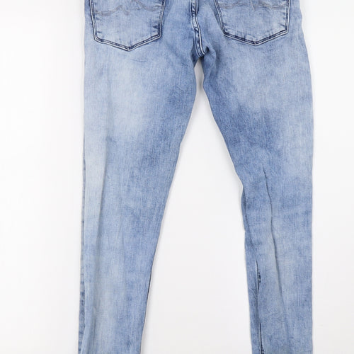 pepe Womens Blue  Denim Straight Jeans Size 8 L28 in