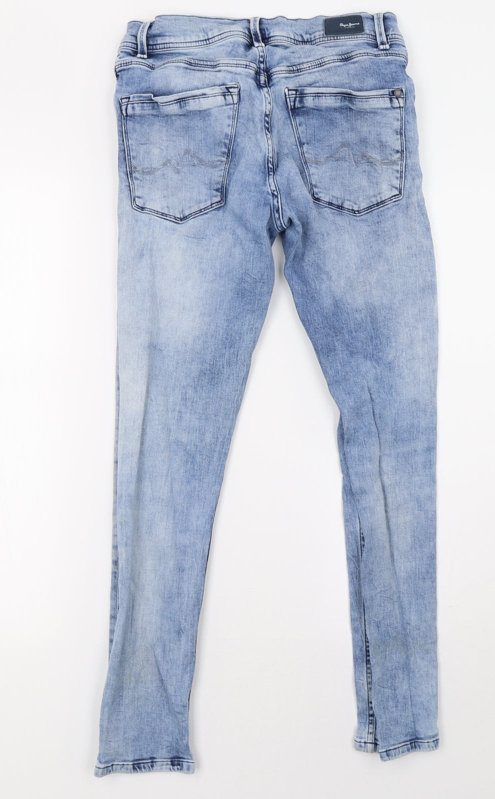 pepe Womens Blue  Denim Straight Jeans Size 8 L28 in