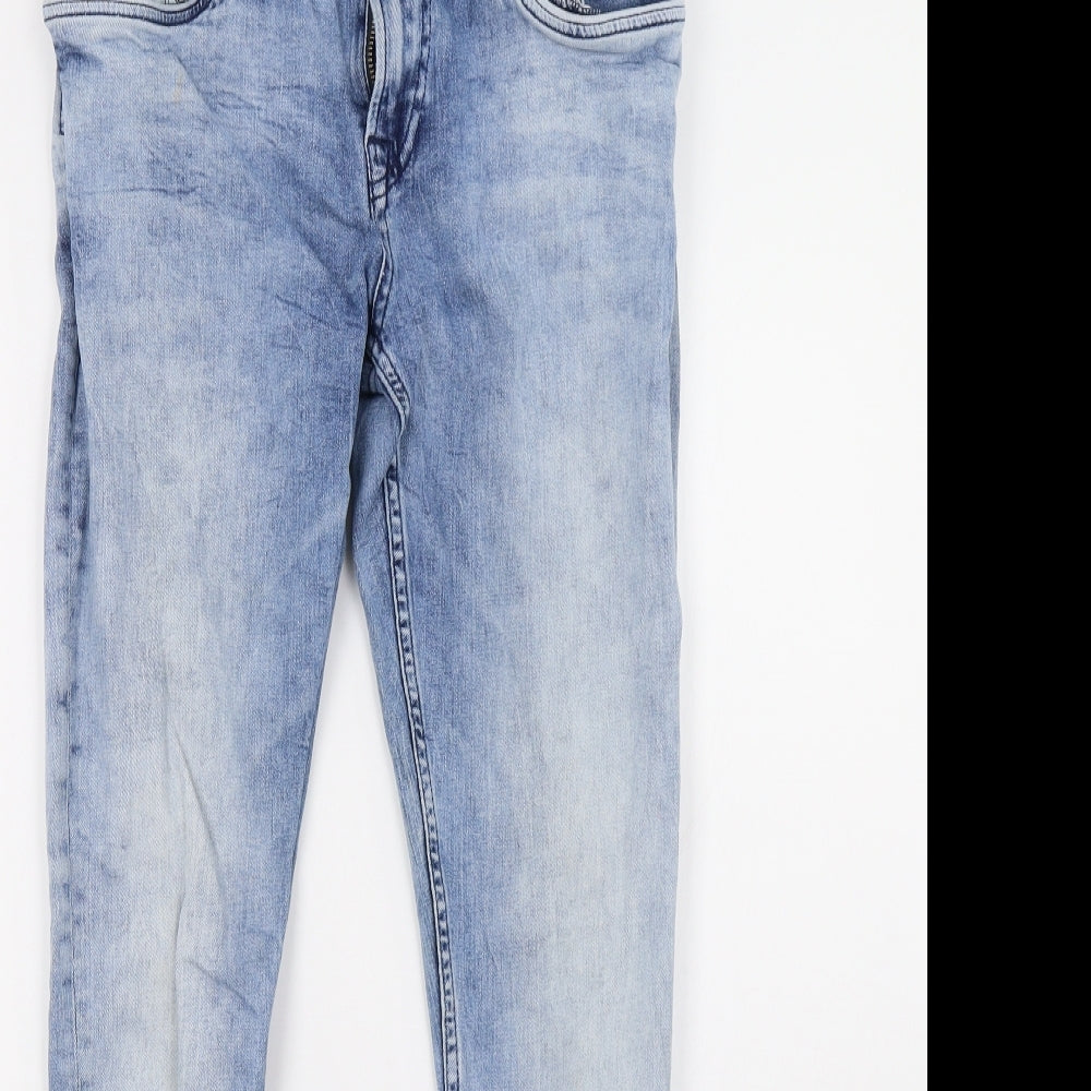 pepe Womens Blue  Denim Straight Jeans Size 8 L28 in